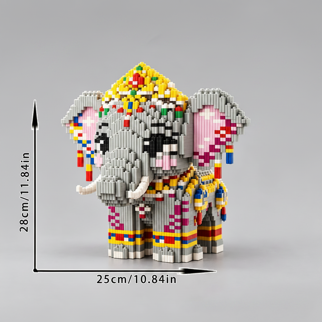 Farbenfroher Elefant | Bausteine