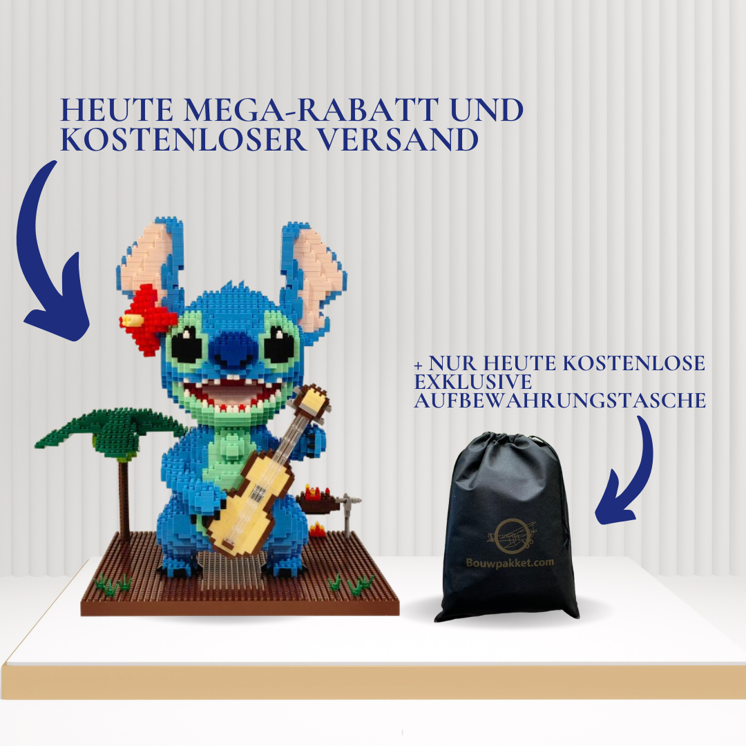 Blaues Wesen mit Gitarre | Bausteine
