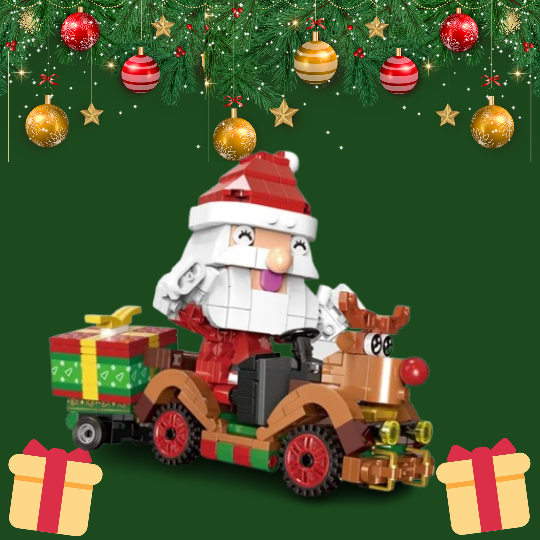Weihnachtsmann auf Auto  | Bausteine
