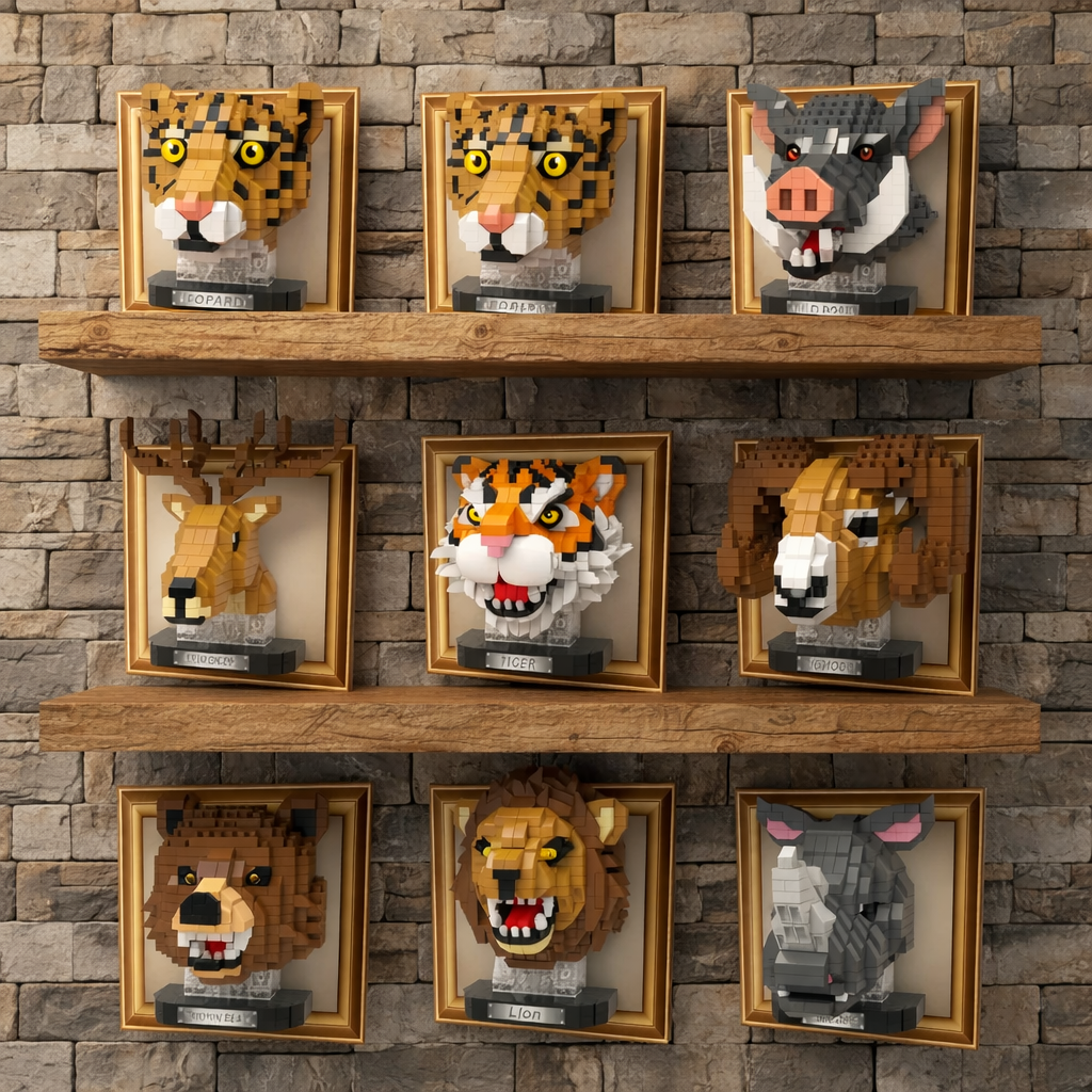 Mini 3D Bild Braunbär | Bausteine