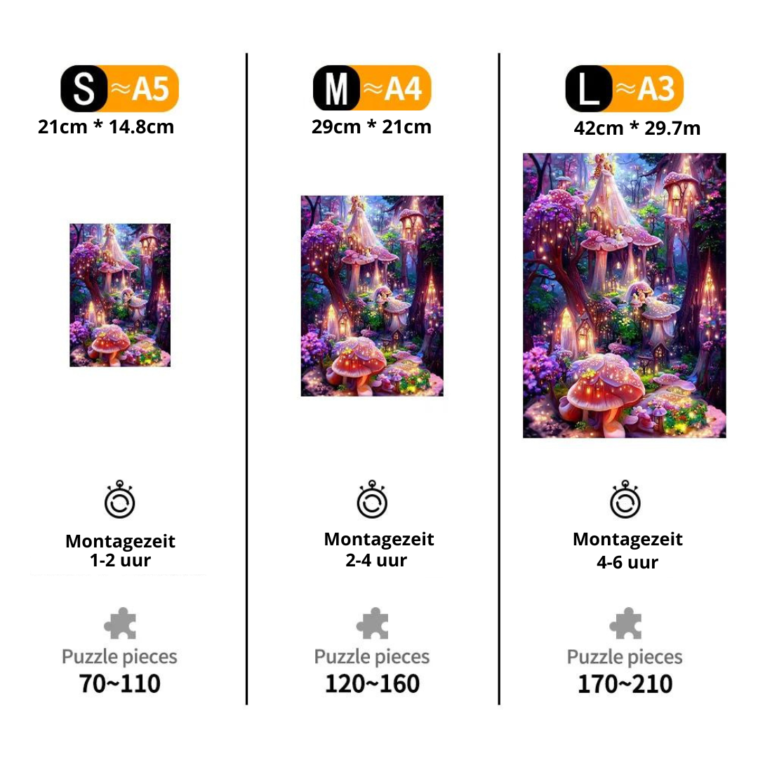 Fantasie Welt | 2D Holzpuzzle