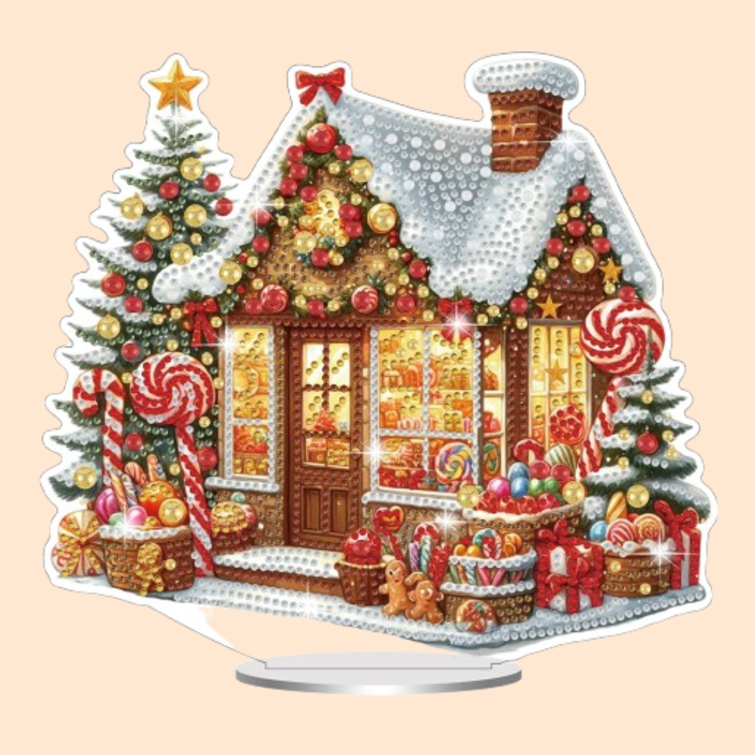 5D Weihnachts-Süßigkeitenhaus | Diamond Painting