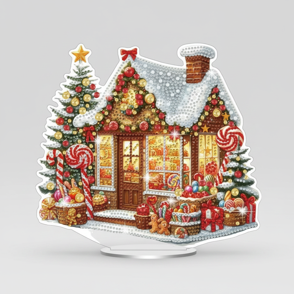 5D Weihnachts-Süßigkeitenhaus | Diamond Painting