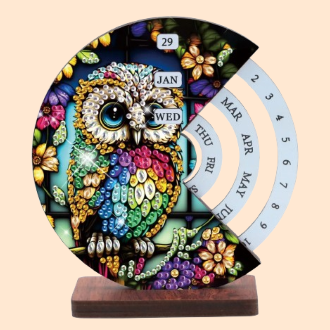 Bunte Eule | Kalender | Diamond Painting