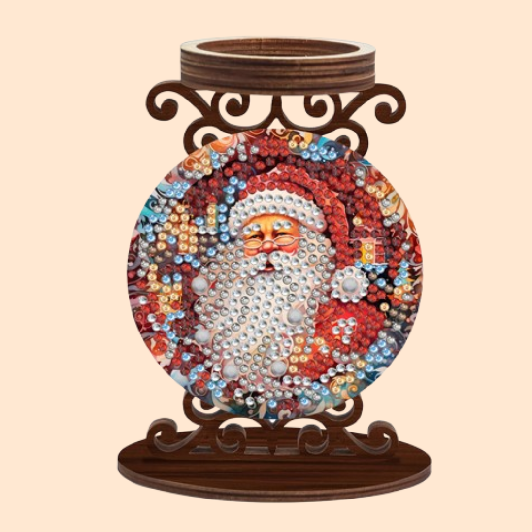 Weihnachtsmann | Kerzenhalter | Diamond Painting