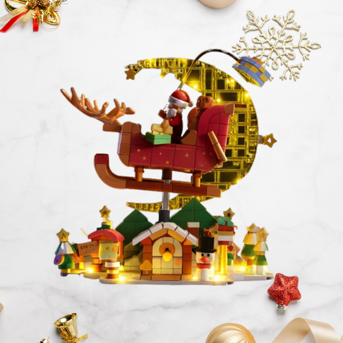 Weihnachtsmann im Schlitten  | Bausteine