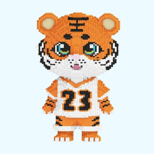 Tiger im Sportshirt  | Bausteine