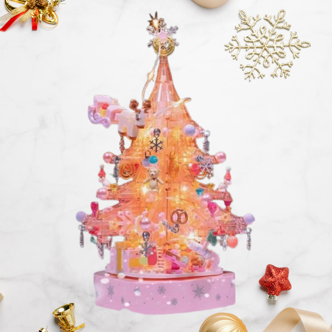 Rosa Weihnachtsbaum | Bausteine