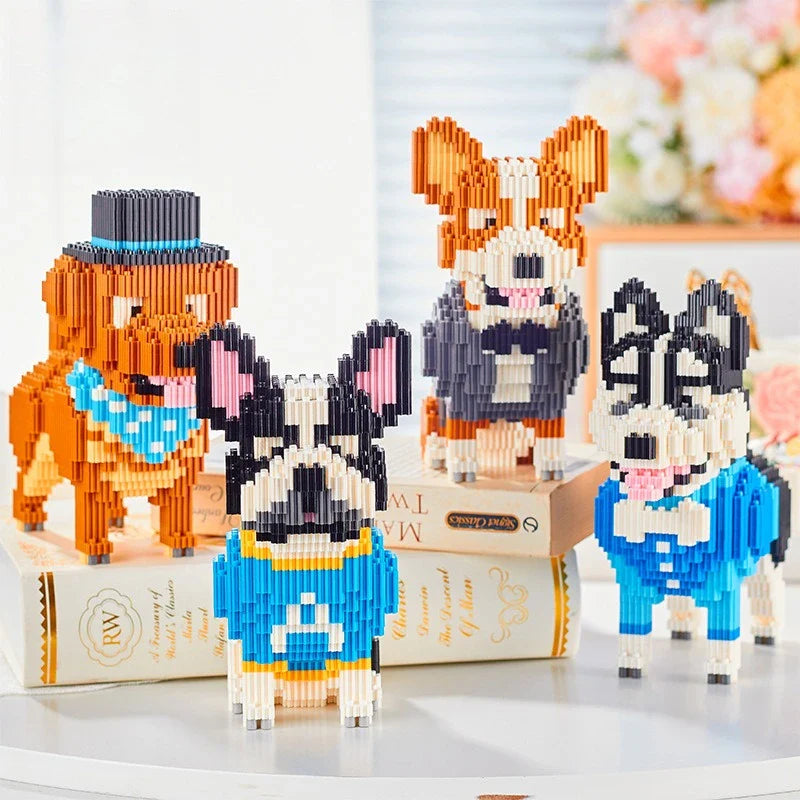 Welsh Corgi im Anzug | Bausteine