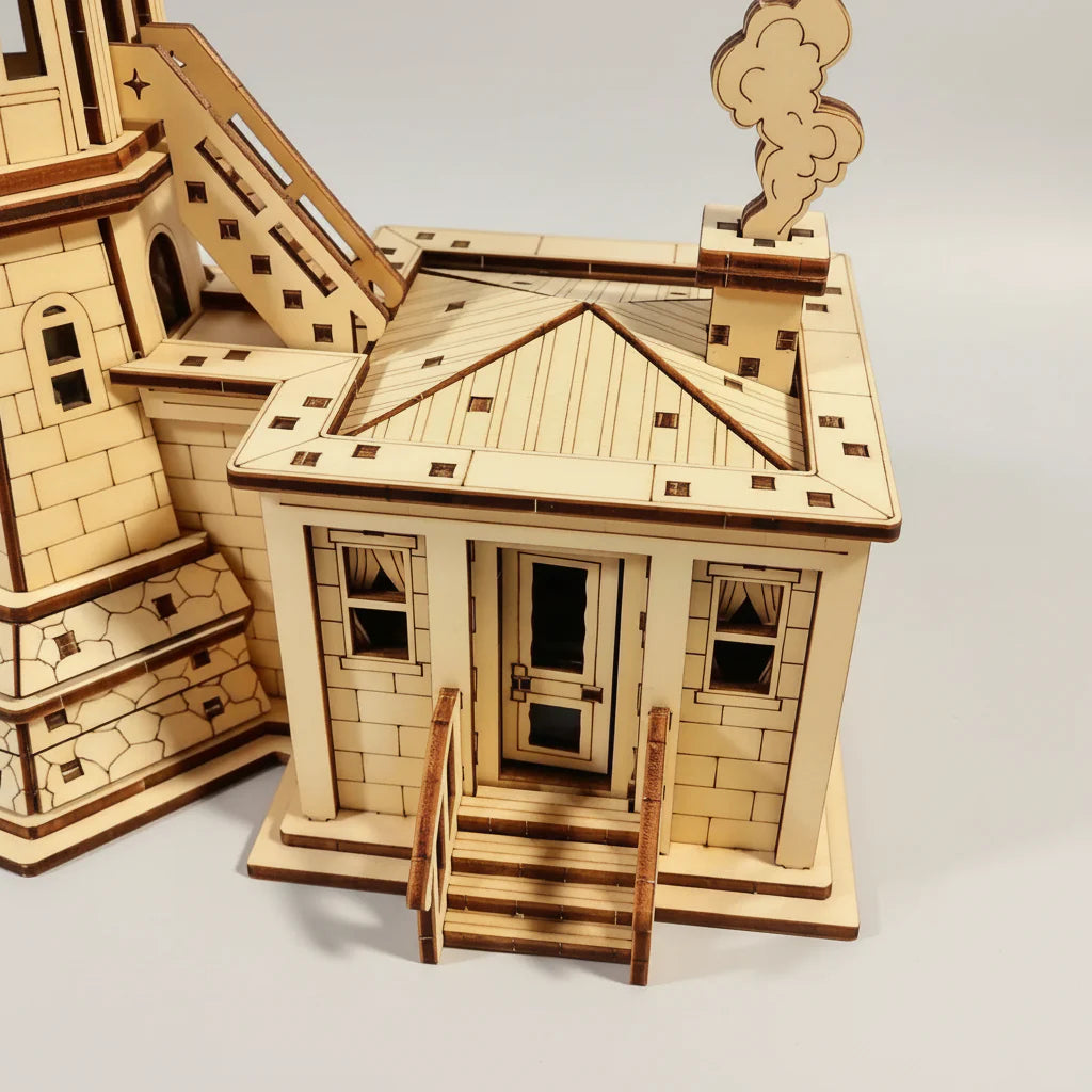 Leuchtturm mit Häuschen | 3D Puzzle