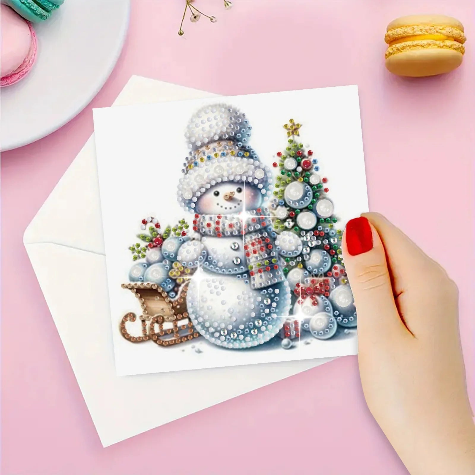 Schneemann-Karten | 6 Stück | Diamond Painting