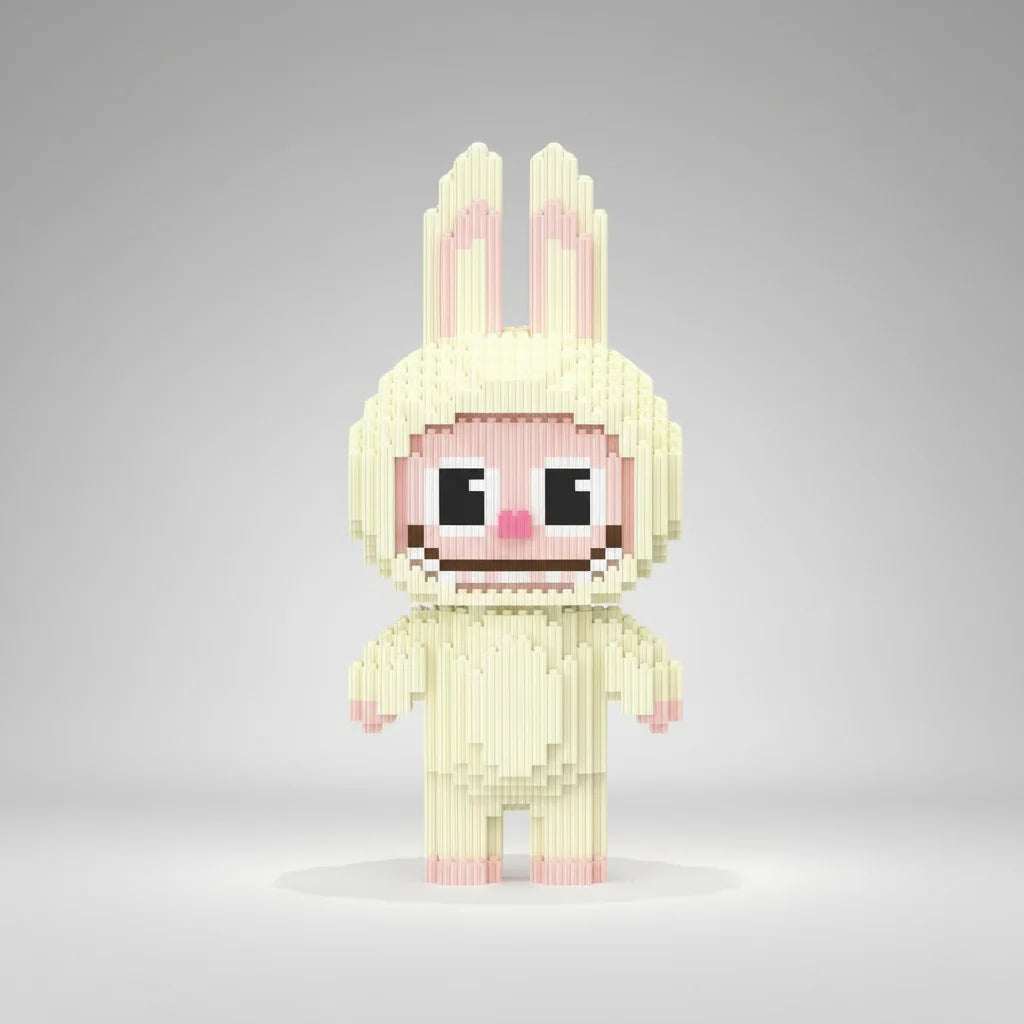 Hellgelber Labubu | Bausteine