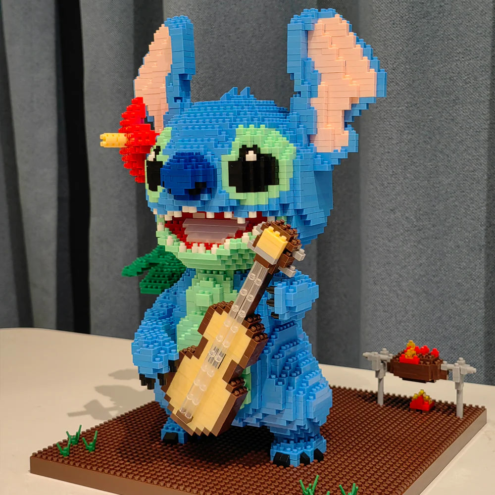 Blaues Wesen mit Gitarre | Bausteine