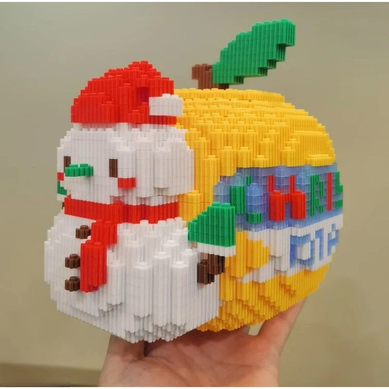 3D Gelber Weihnachtsapfel | Bausteine