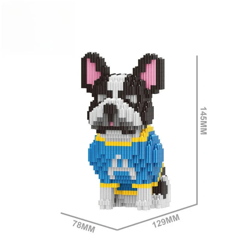 Bulldog mit T-Shirt | Bausteine