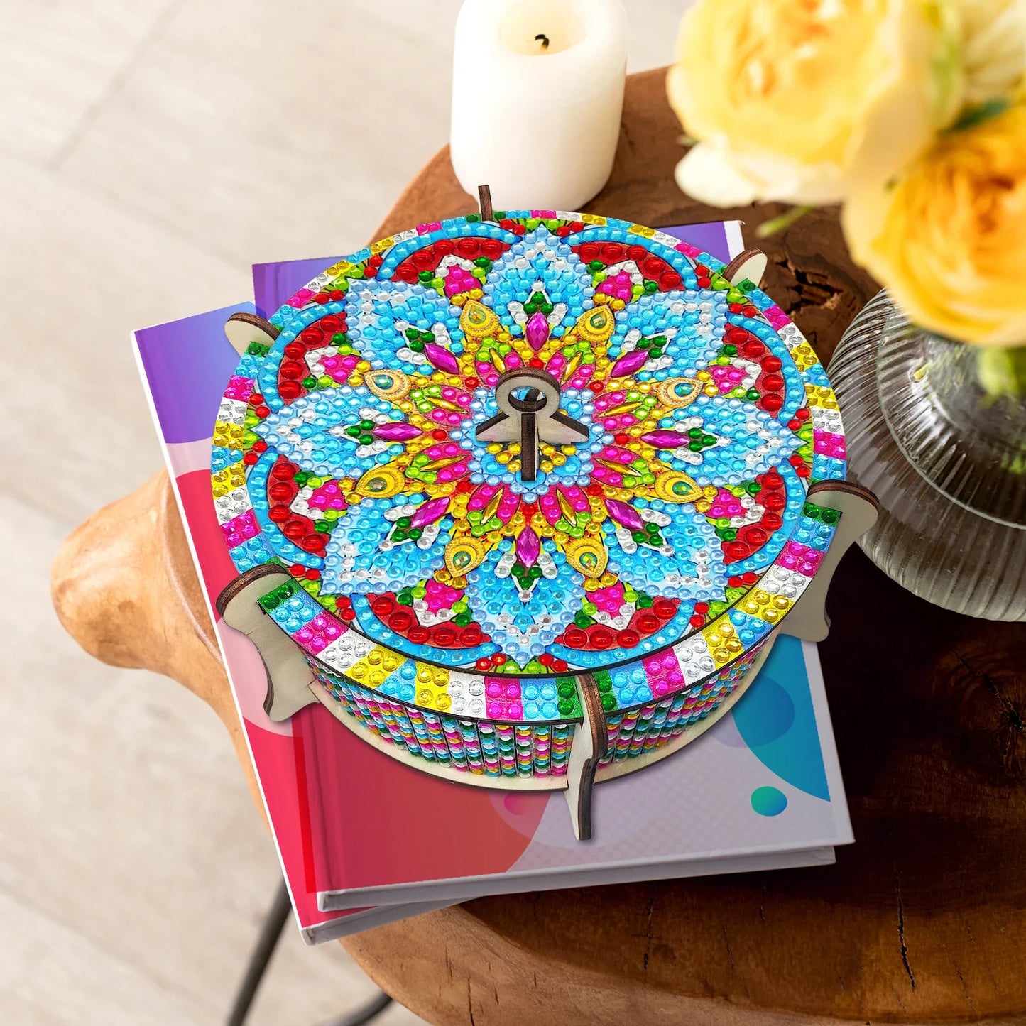Mandala Holzkiste | Diamond Painting