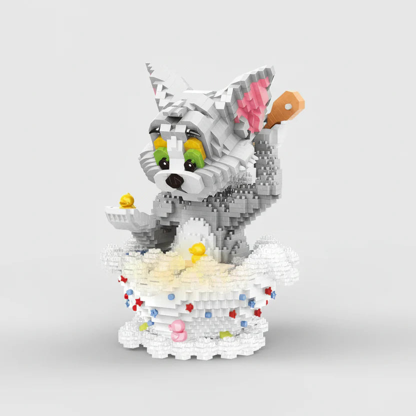 Katze in Kuchen | Bausteine