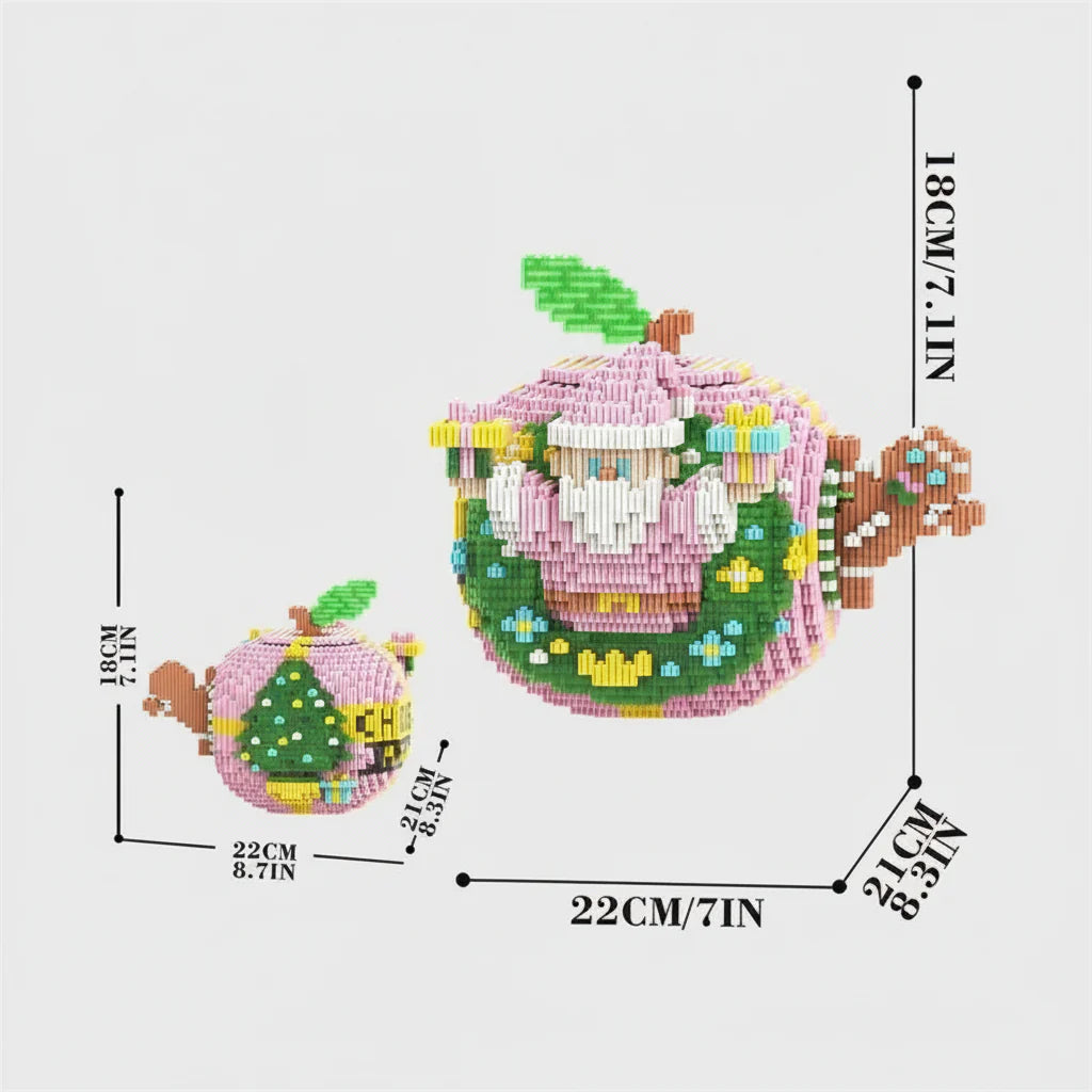 Rosa Weihnachtsapfel | Bausteine