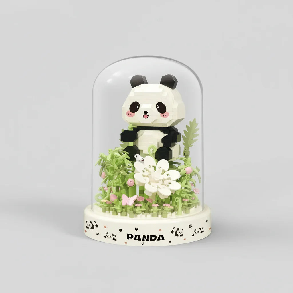 Panda im Garten | Bausteine