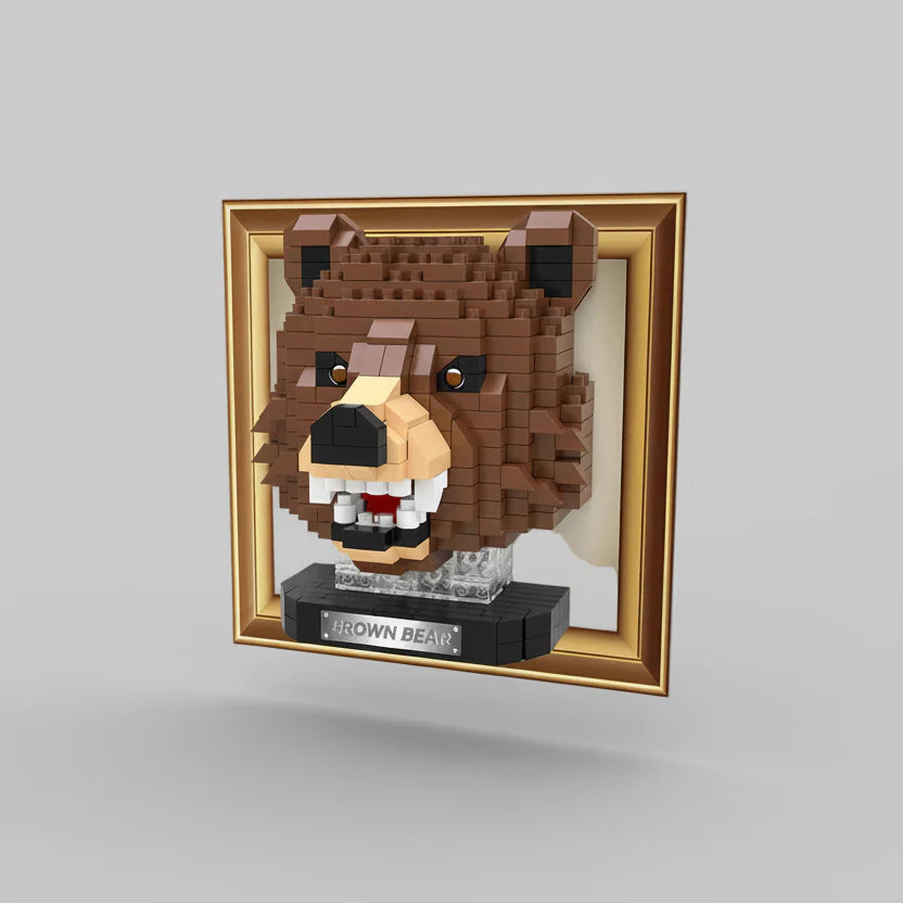 Mini 3D Bild Braunbär | Bausteine