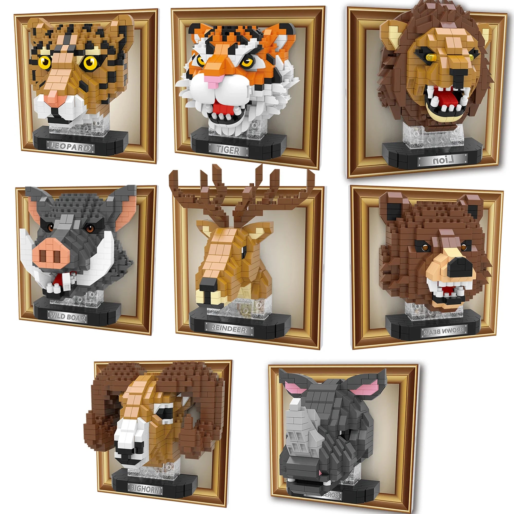 Mini 3D Bild Braunbär | Bausteine