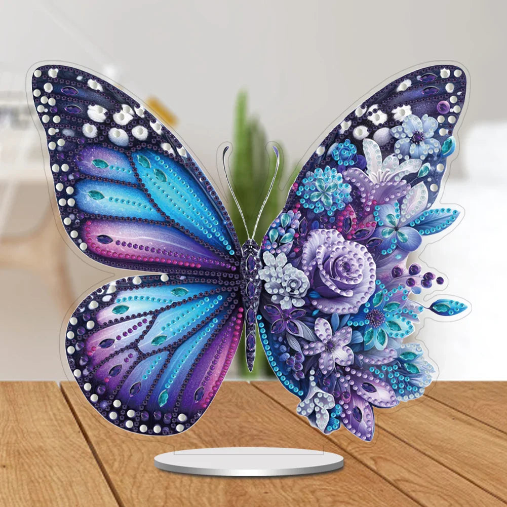 5D Lila Schmetterling | Diamond Painting