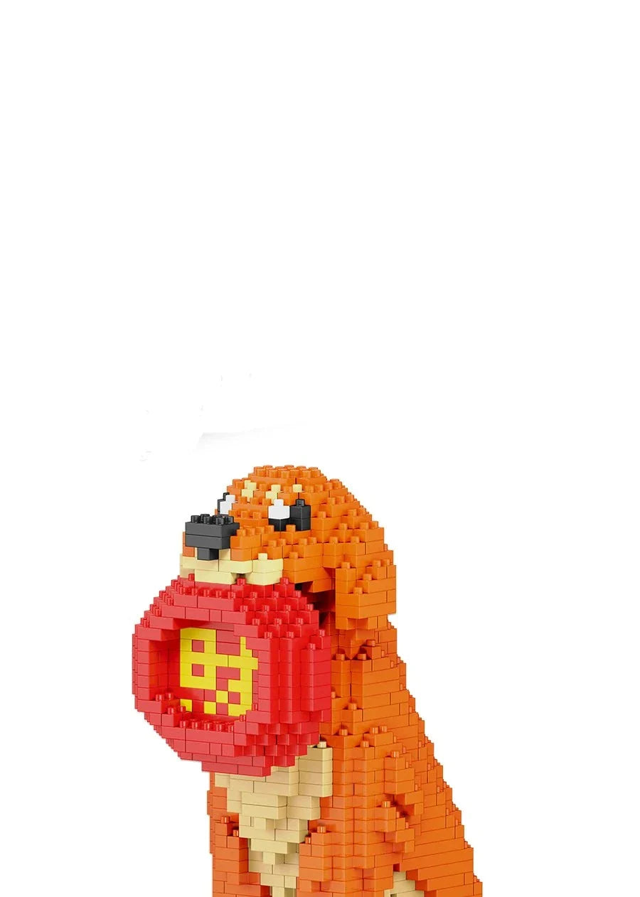 Hund mit Frisbee | Bausteine