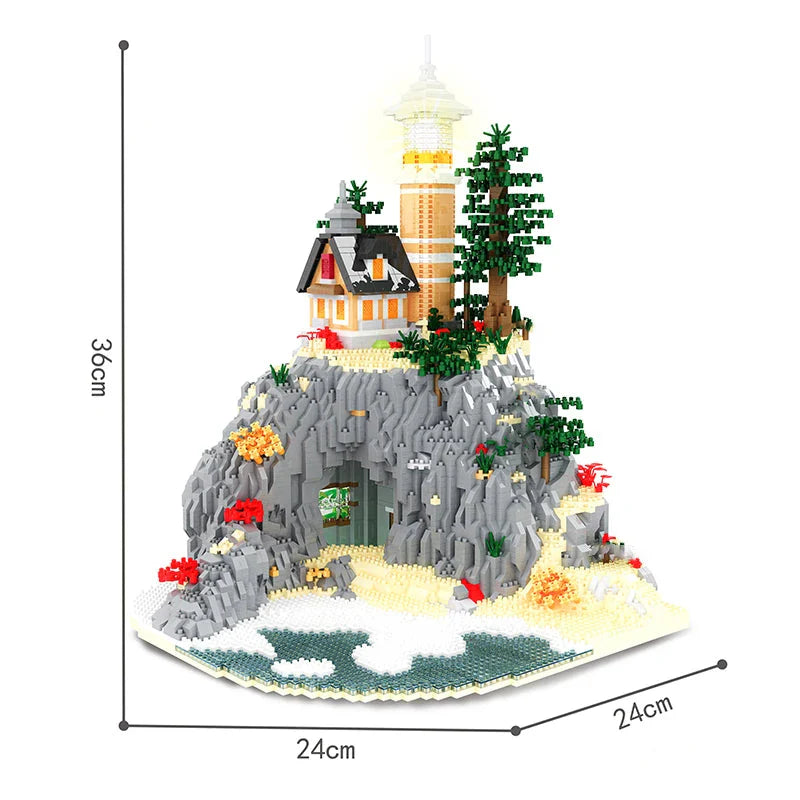 Leuchtturm auf dem Berg | Bausteine
