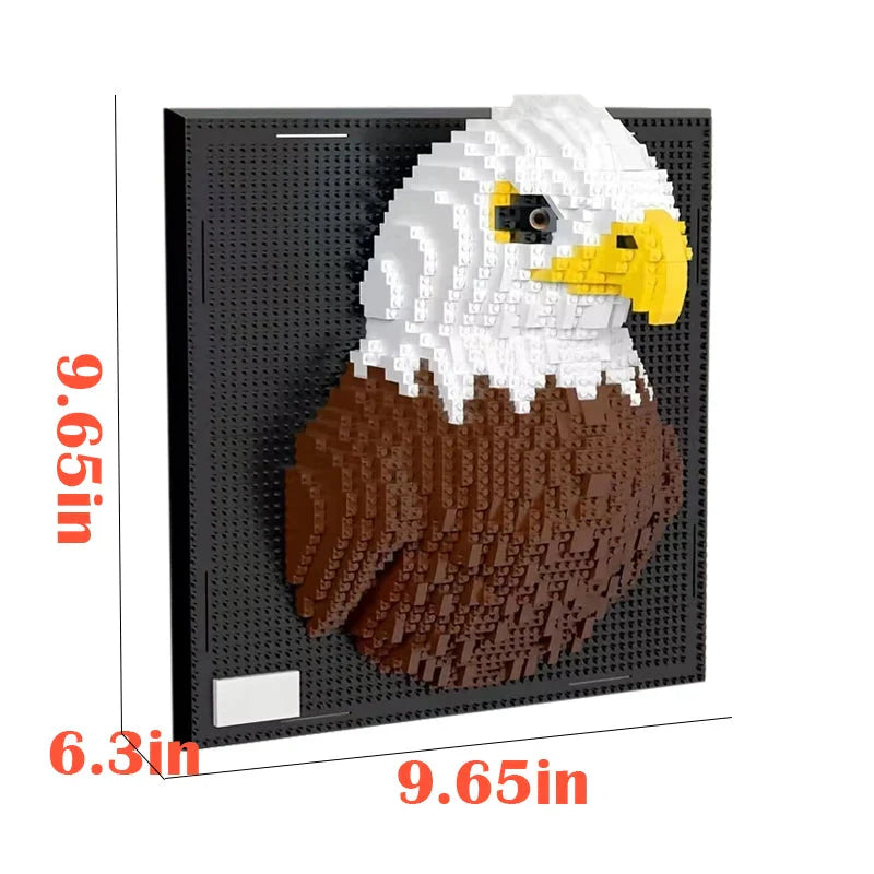 Adler auf Bauplatte | Bausteine