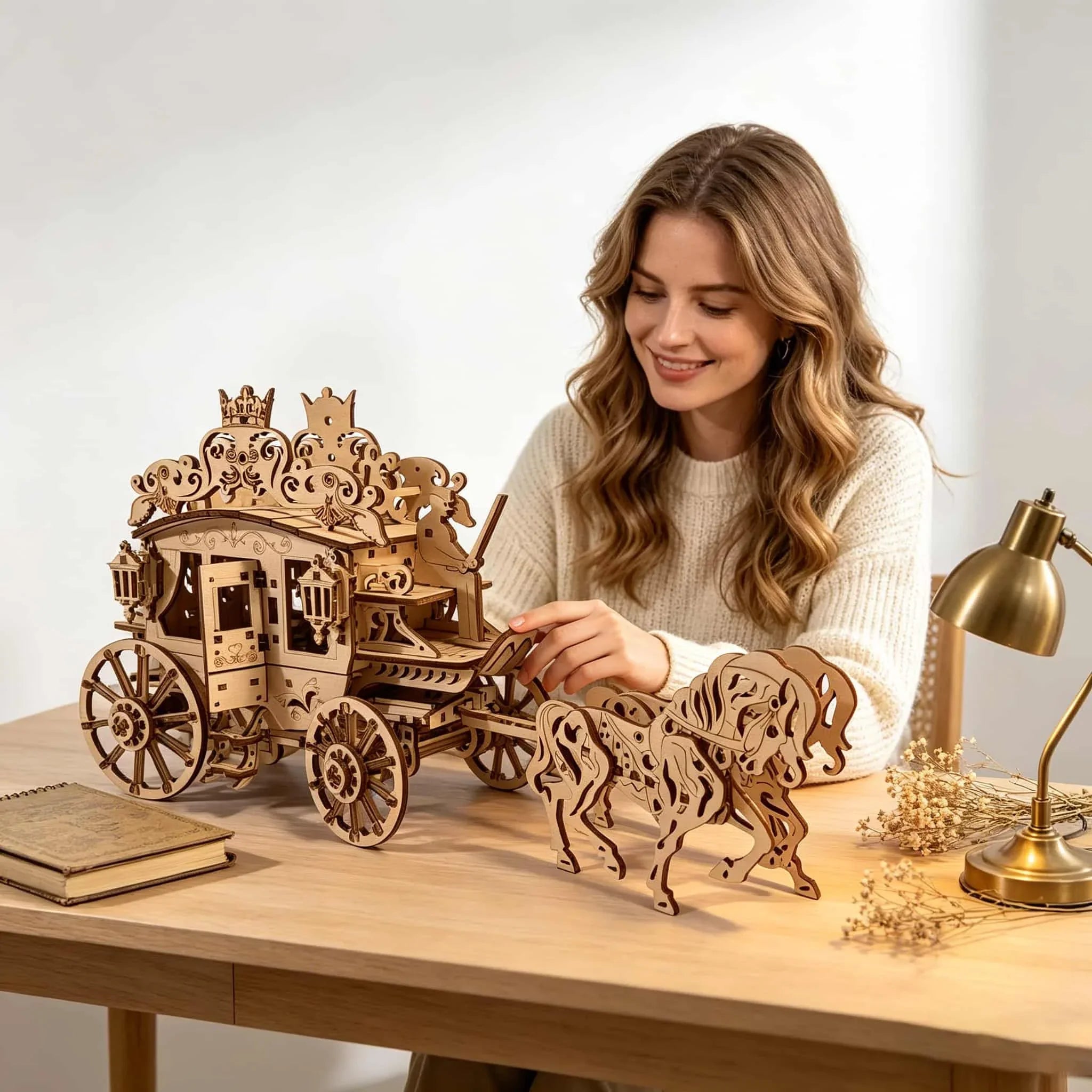Kutsche mit Pferden | 3D Puzzle
