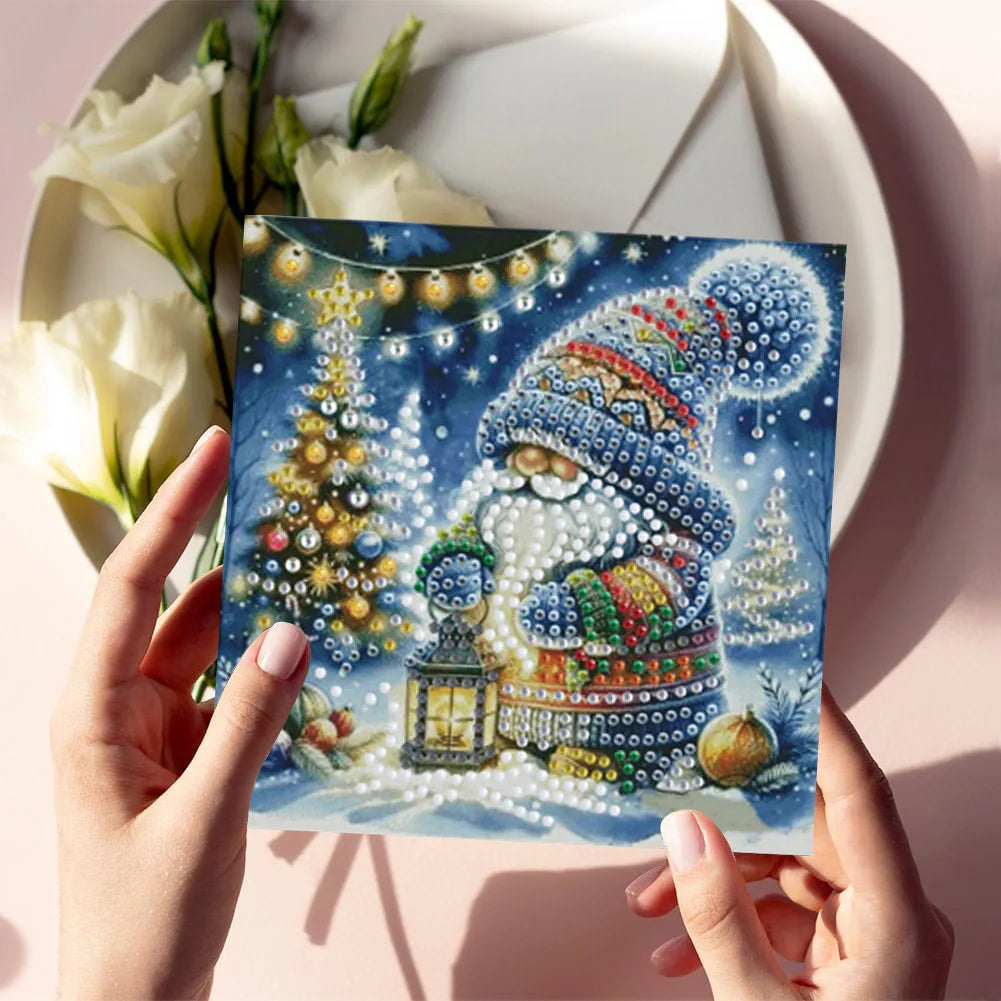 Weihnachtskarten Set mit Warmen Winterfiguren | 6 Stück | Diamond Painting