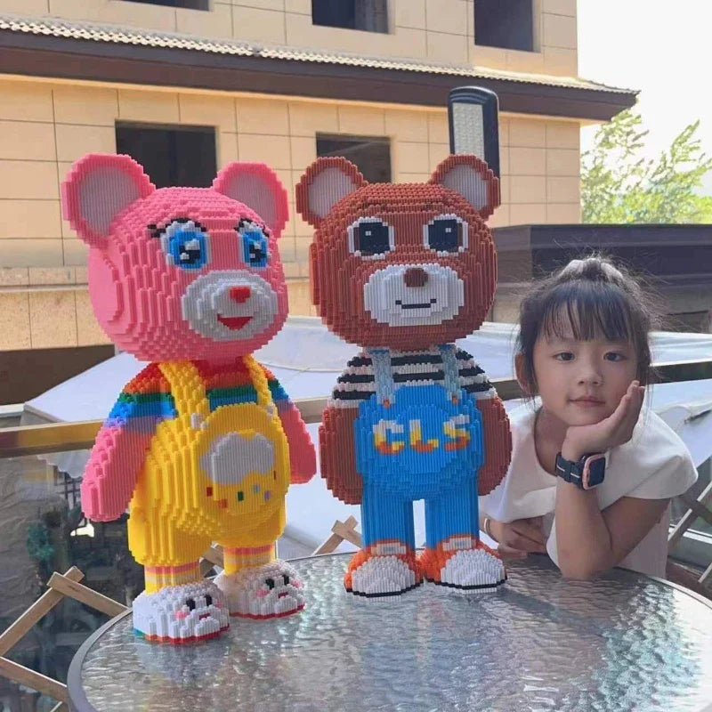 Braunbären mit Latzhose | Bausteine