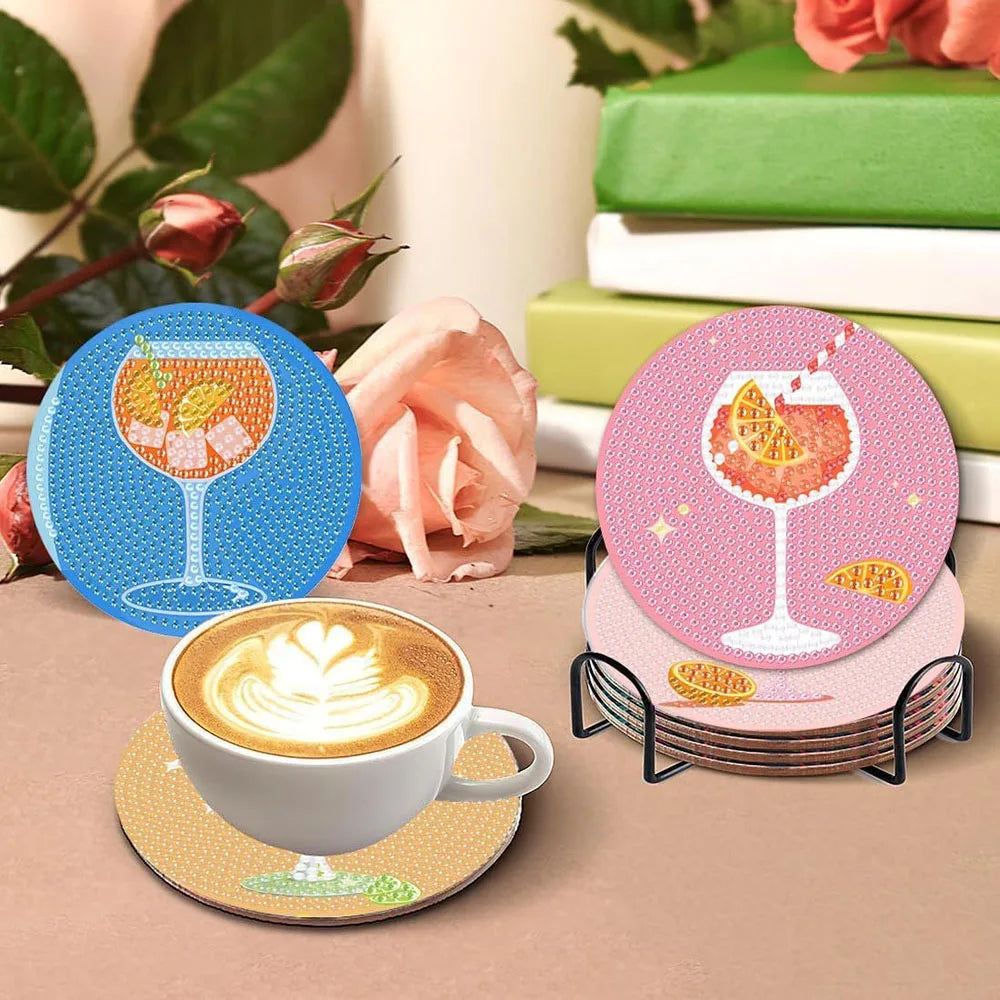 Bunte Cocktail-Untersetzer | Diamond Painting