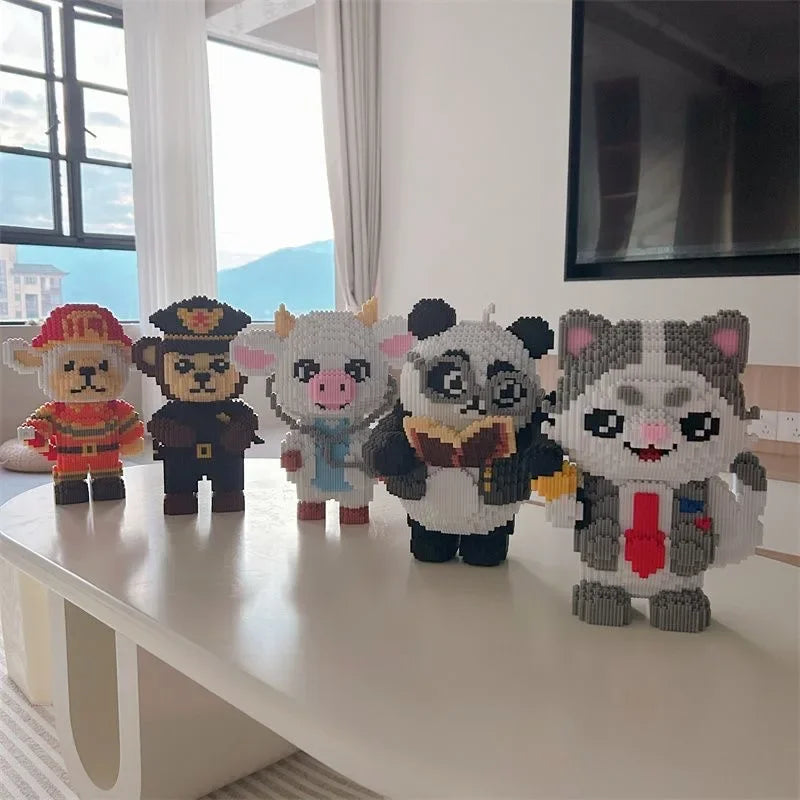 Panda mit Buch | Bausteine