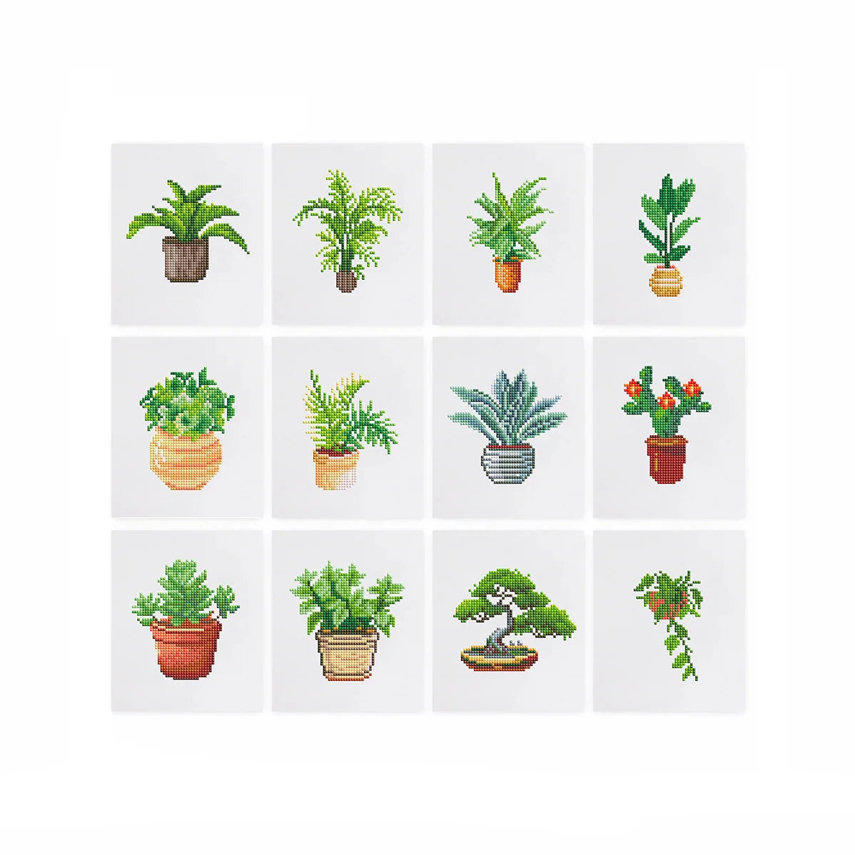 12 Mini Diamond Paintings | Pflanzen | Diamond Painting