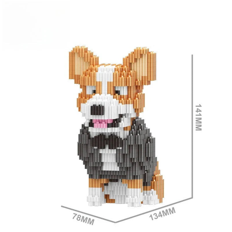 Welsh Corgi im Anzug | Bausteine