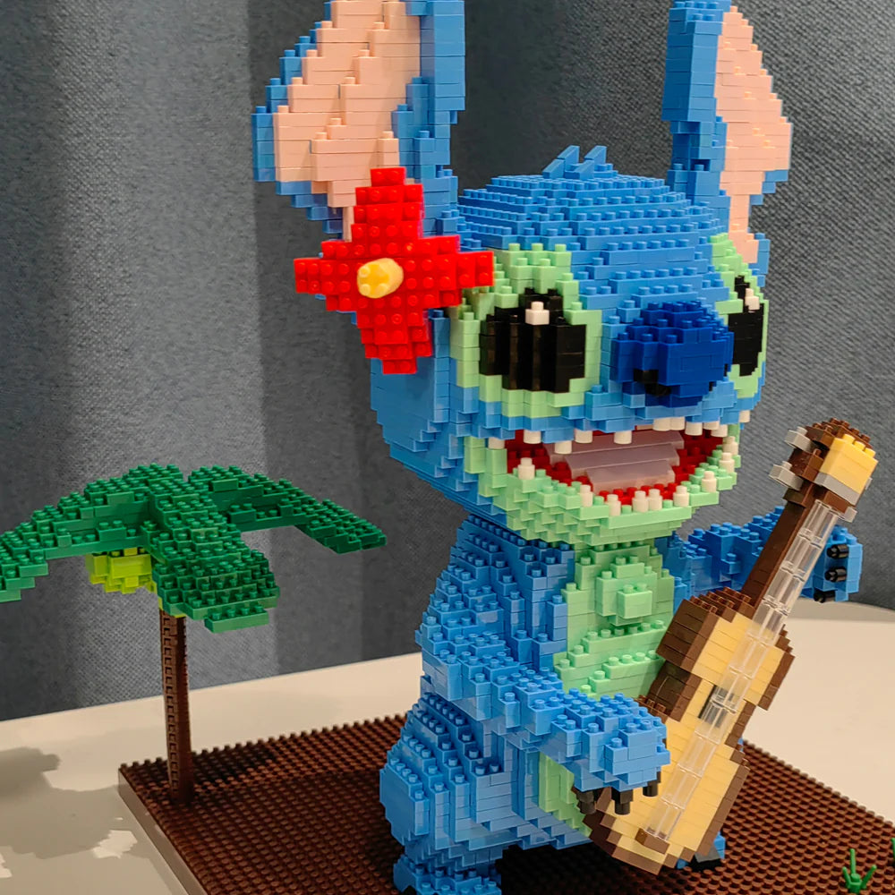 Blaues Wesen mit Gitarre | Bausteine