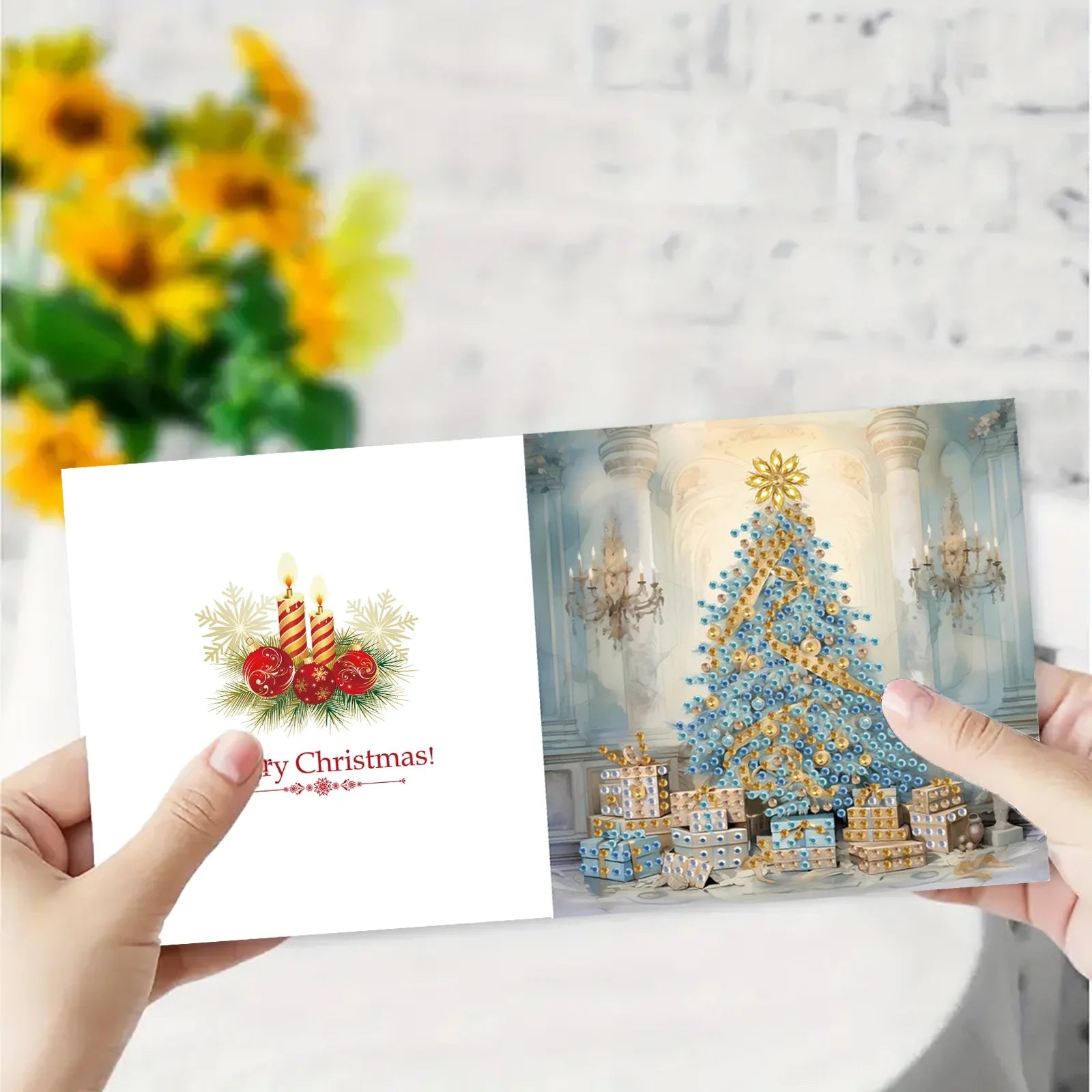Prachtvolle Weihnachtskarten | 6 Stück | Diamond Painting