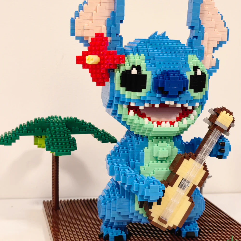 Blaues Wesen mit Gitarre | Bausteine