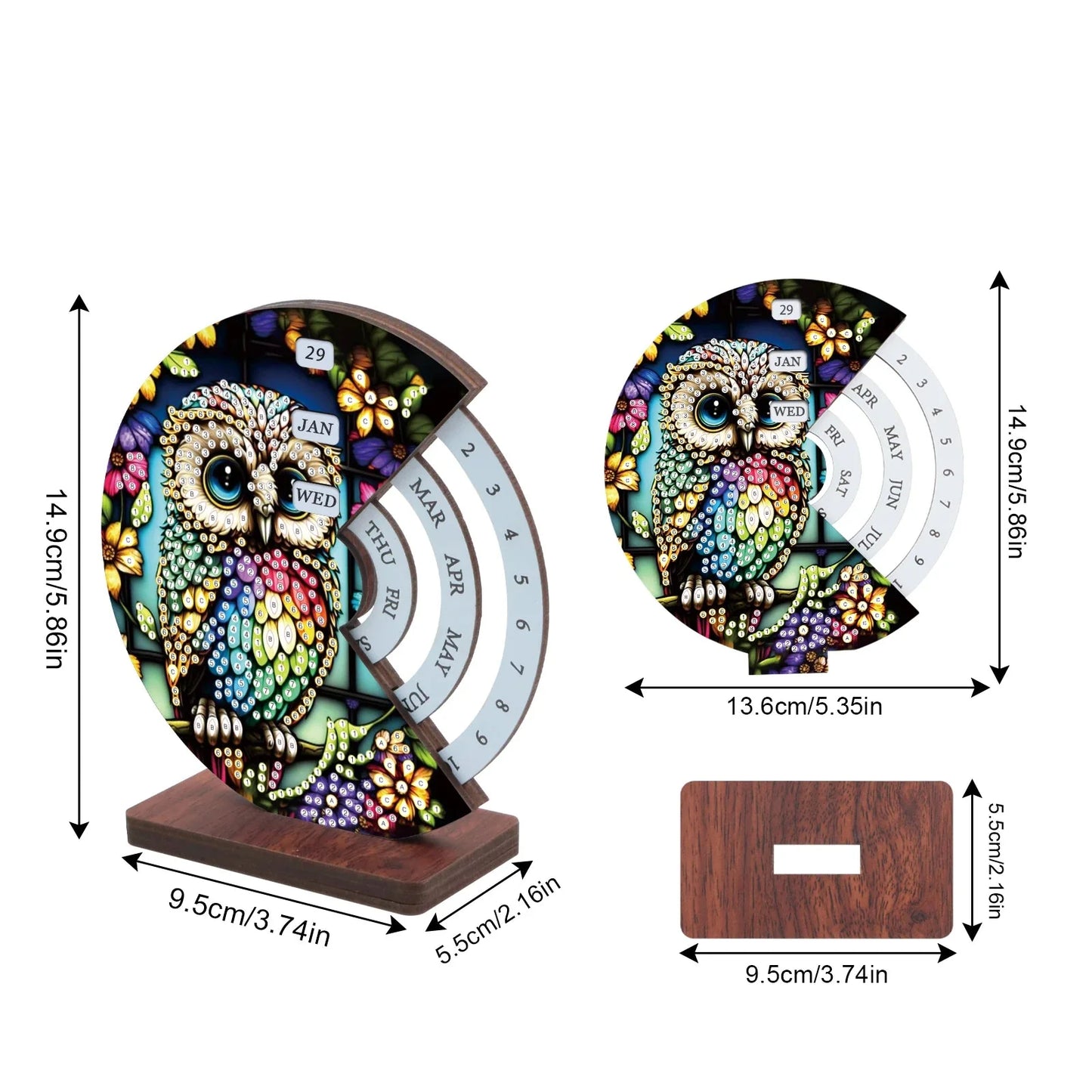Bunte Eule | Kalender | Diamond Painting