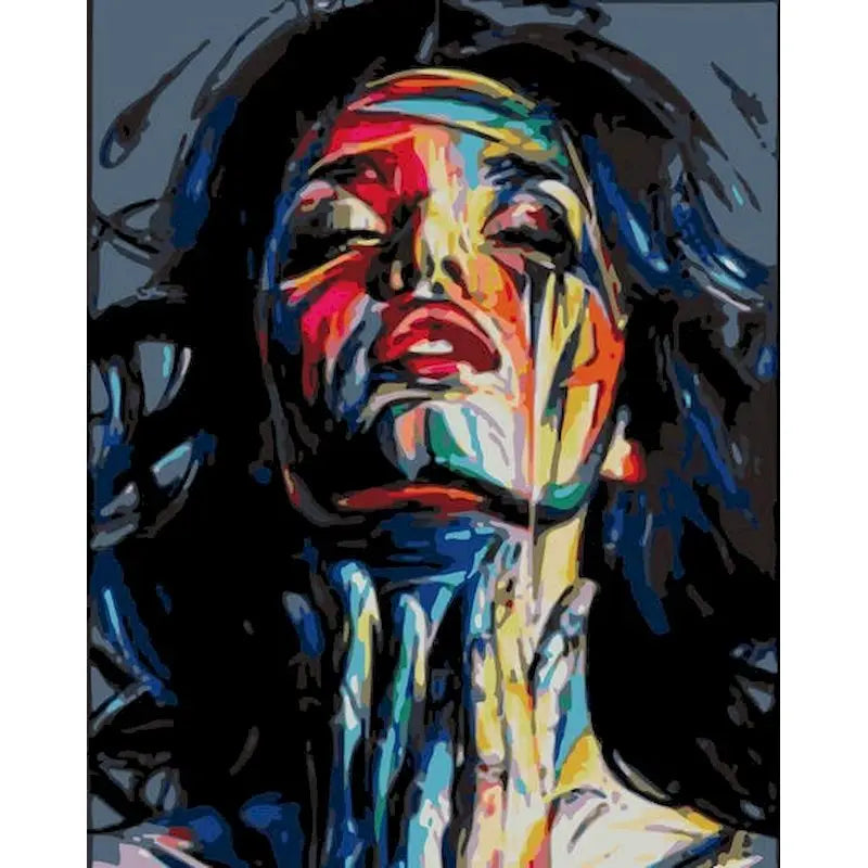 Abstrakte Frau | Malen nach Zahlen