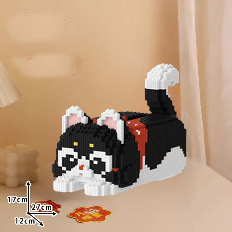 liegende Katze | Bausteine