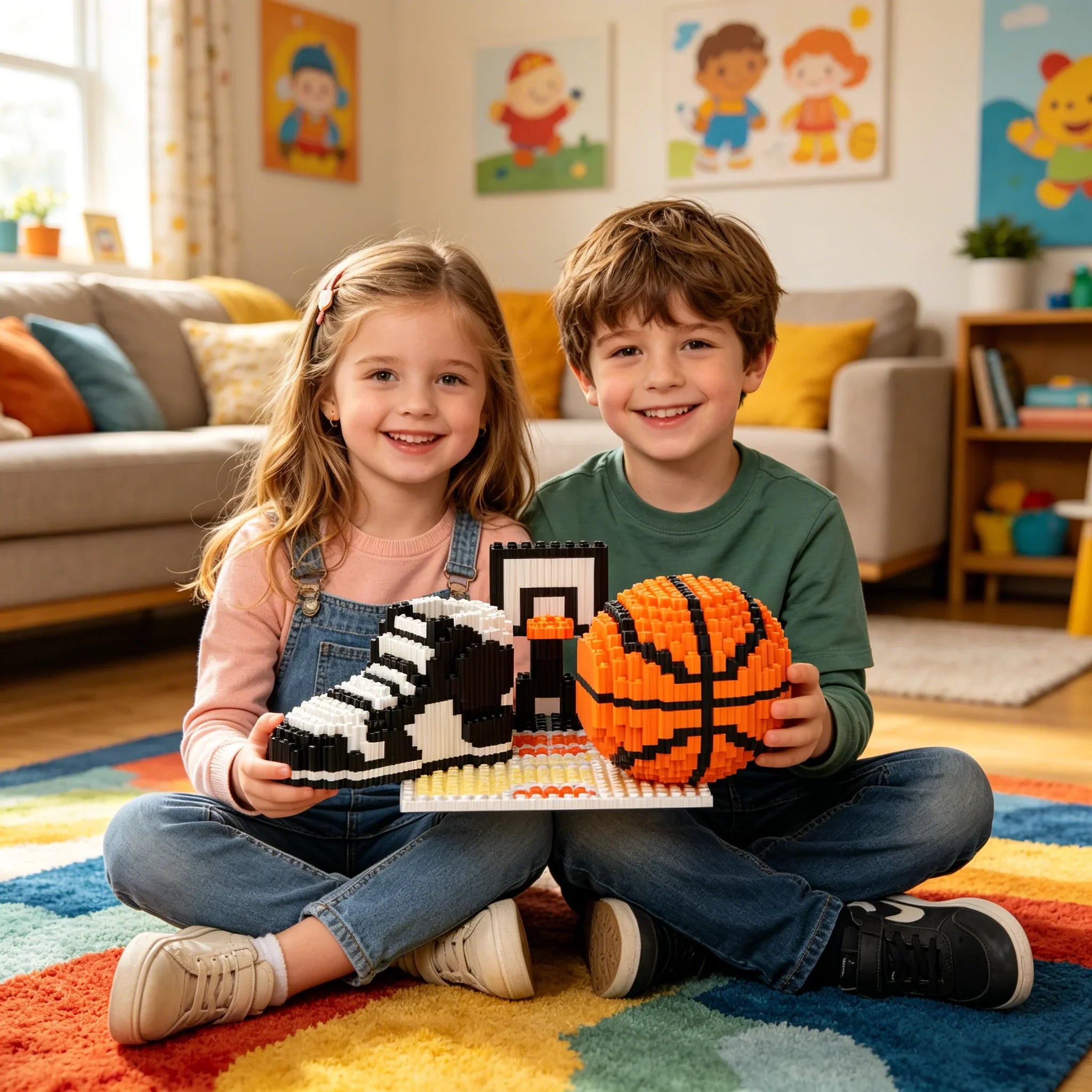 Basketballschuh auf Feld | Bausteine