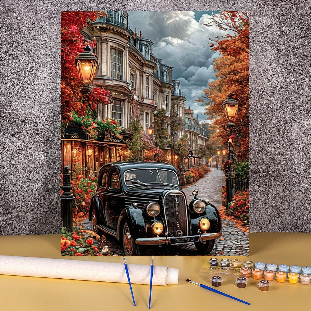 Klassisches Auto – Malen nach Zahlen