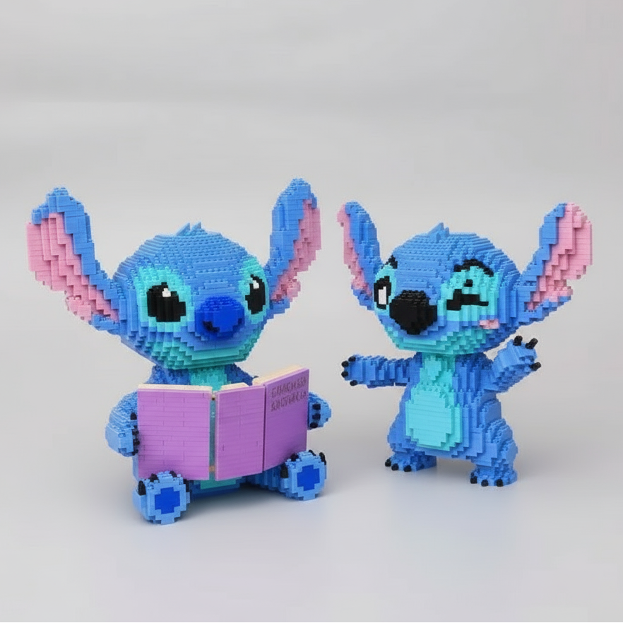 Blaues Wesen mit Buch | Bausteine