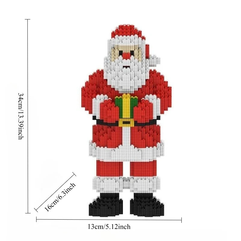 Weihnachtsmann mit Geschenk | Bausteine
