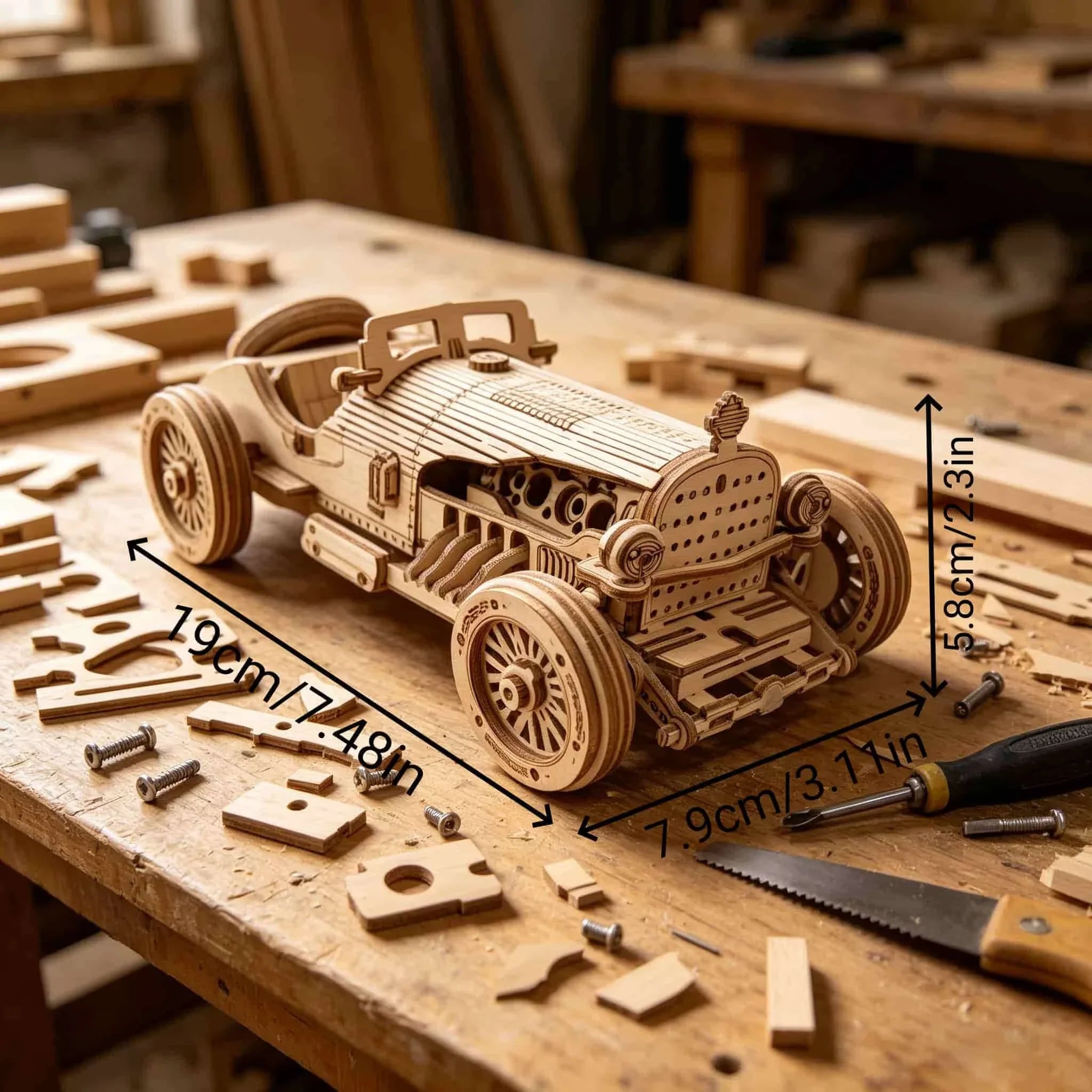 Vintage Sportwagen | 3D Puzzle