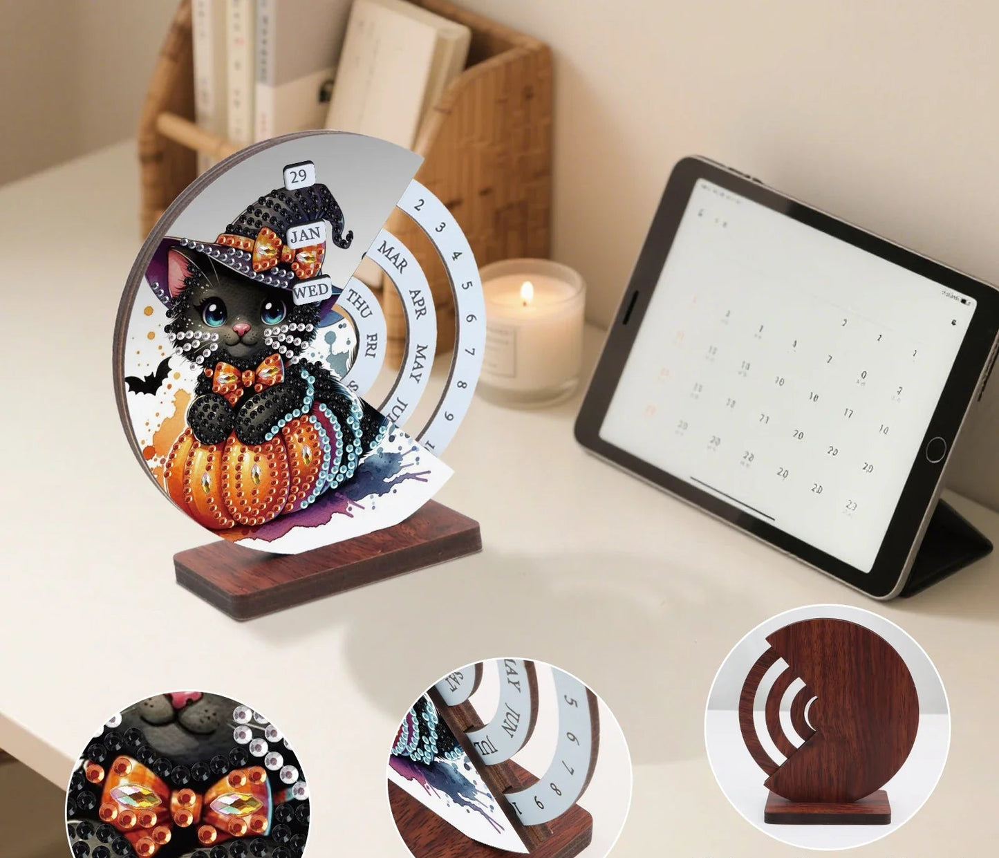 Halloween-Katze | Kalender | Diamond Painting