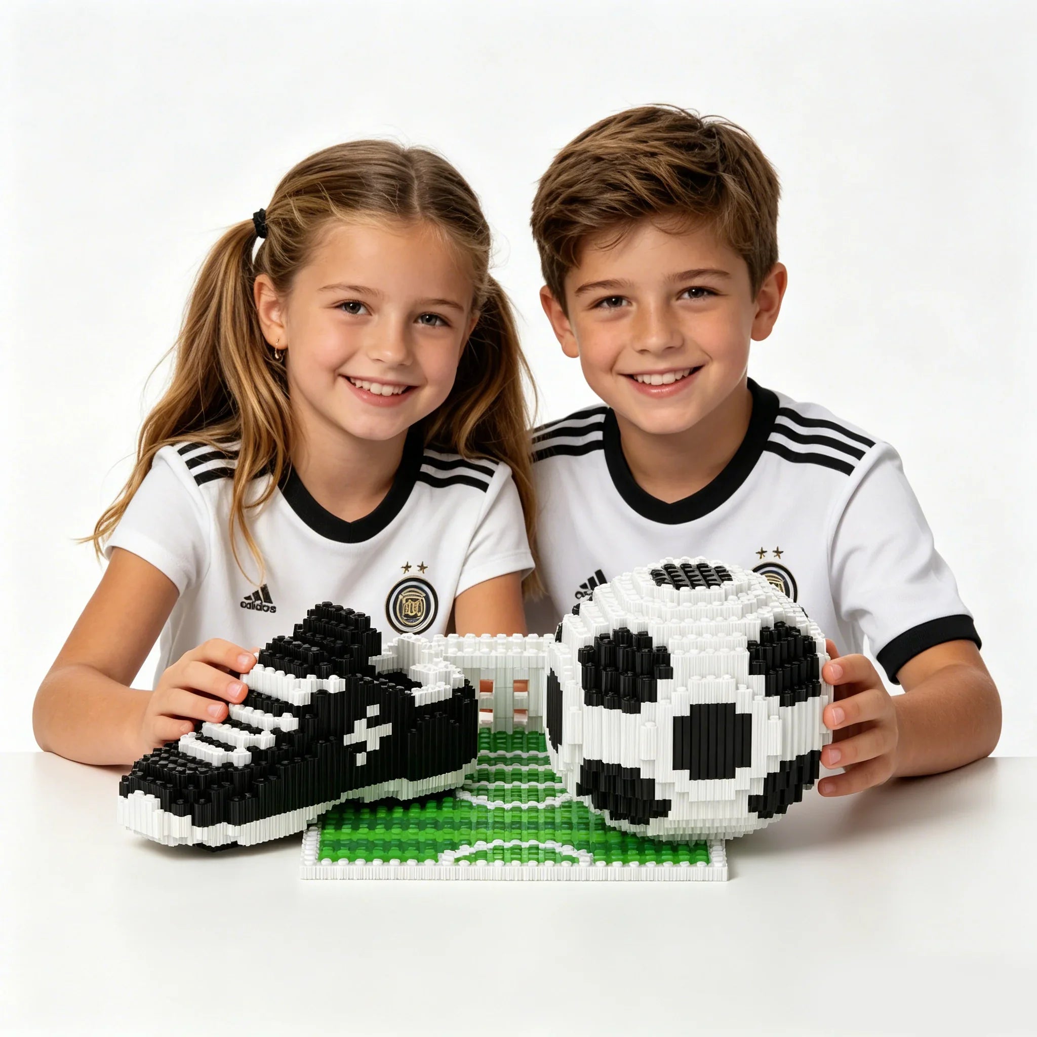 Fußballschuh auf Feld | Bausteine