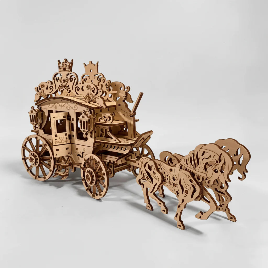 Kutsche mit Pferden | 3D Puzzle